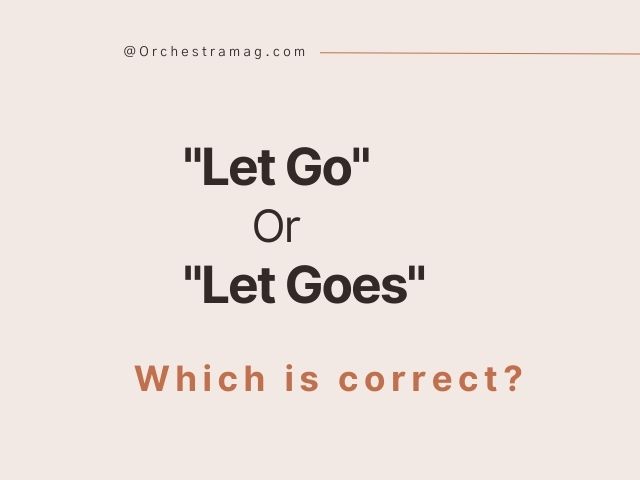 Let Go or Let Goes?